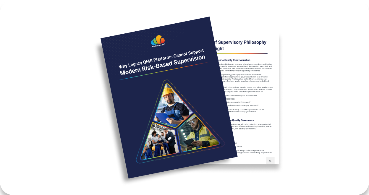 The Architectural Mismatch: Why Legacy QMS Platforms Cannot Support Modern Risk-Based Supervision