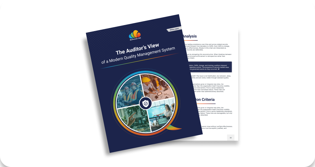 The Auditor’s View of a Modern Quality Management System