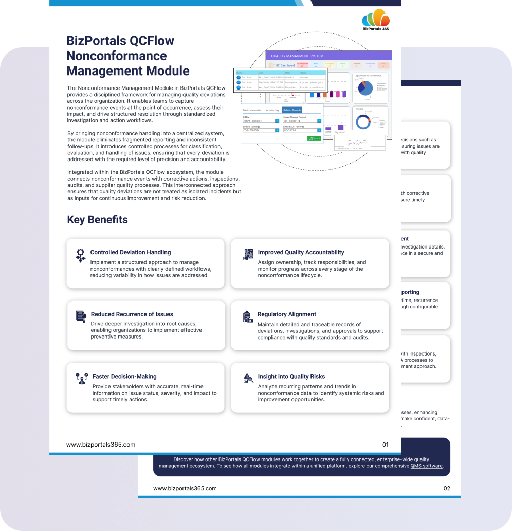 Nonconformance Management Module