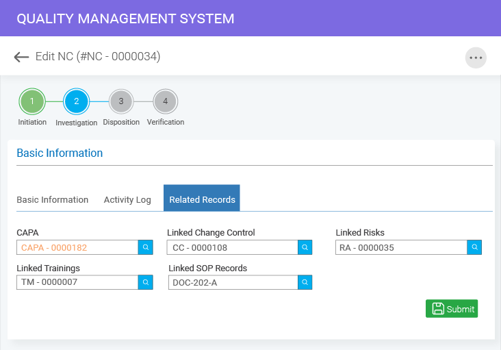 Integrated Quality Management Modules