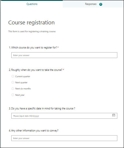 MS forms Survey