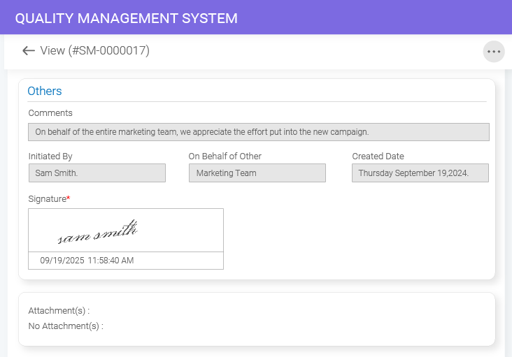 Secure E-Signature Feature