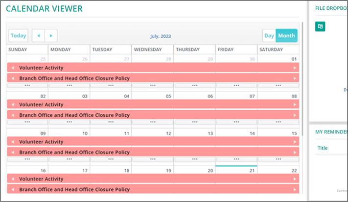 Calendar Viewer