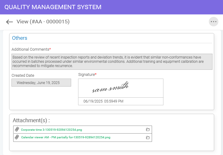 eSignature with Timestamp Functionality
