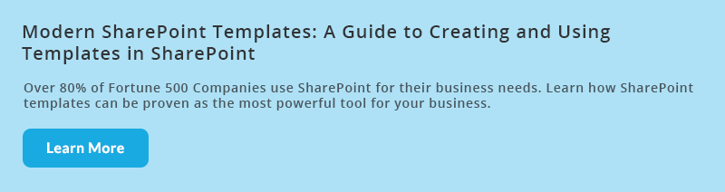 Modern Sharepoint Template